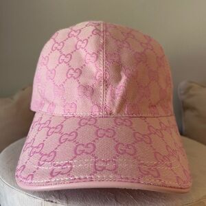 Gucci Kids Light Pink Monogram Hat